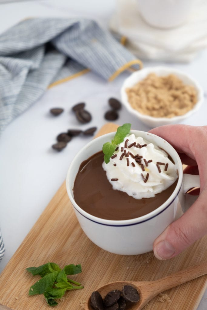 french hot chocolate with topping