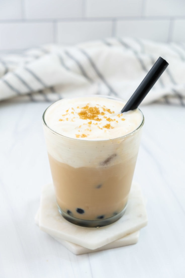 Iced Brown Sugar Boba Milk Tea